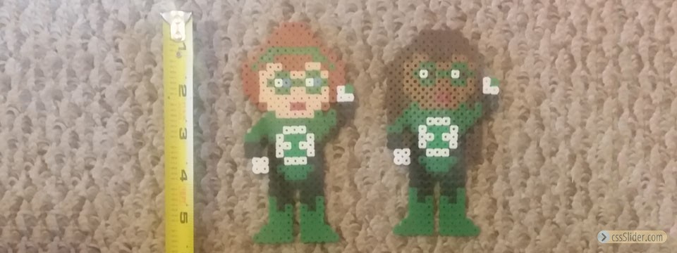 Custom Green Lantern Perler Bead Figure
